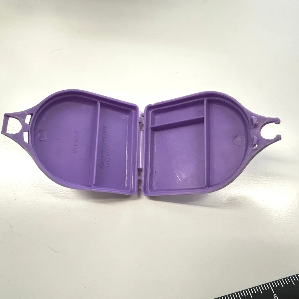 Vintage 1979 Mattel Barbie Beauty Secrets Purple Case and Pink Mirror Accessory